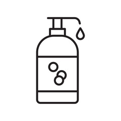 Liquid soap bottle icon Flat illustration sign