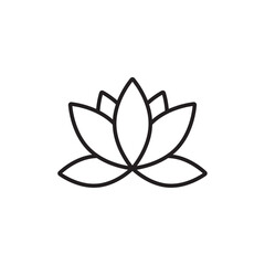 Lotus icon Flat illustration sign