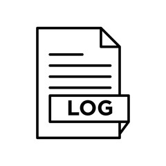 log file icon Flat illustration sign
