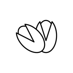 pistachio icon Flat illustration sign