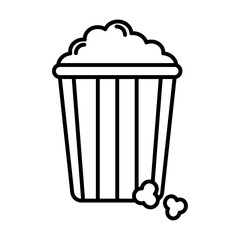 Popcorn icon Flat illustration sign