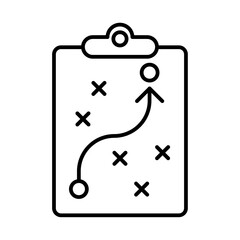 Planning icon Flat illustration sign