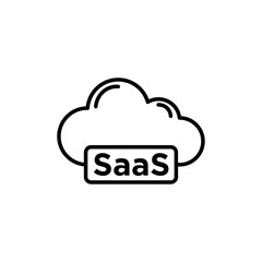 SaaS icon Flat illustration sign