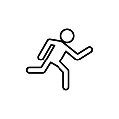 Running icon Flat illustration sign