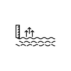 Sea level icon Flat illustration sign