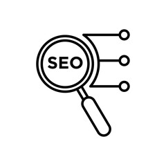 SEO icon Flat illustration sign