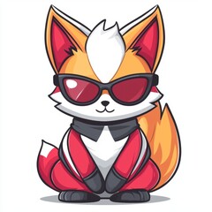 Cool Fox Wearing Red Suit And Sunglasses