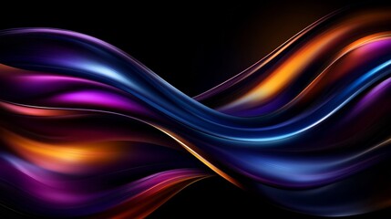 Abstract Swirling Colors: A Symphony of Purple, Blue, and Orange Hues
