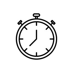 Stop watch icon Flat illustration sign