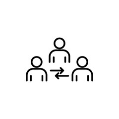 Third party icon Flat illustration sign