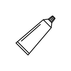 Toothpaste tube icon Flat illustration sign