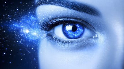 Ethereal Eye Exploration: Mystical Cosmic Gaze
