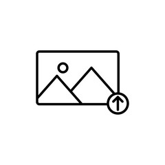 Upload photo icon Flat illustration sign