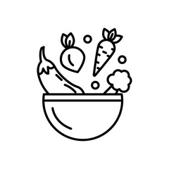 Vagietarian food icon Flat illustration sign