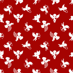 Cupid  seamless pattern vector image 