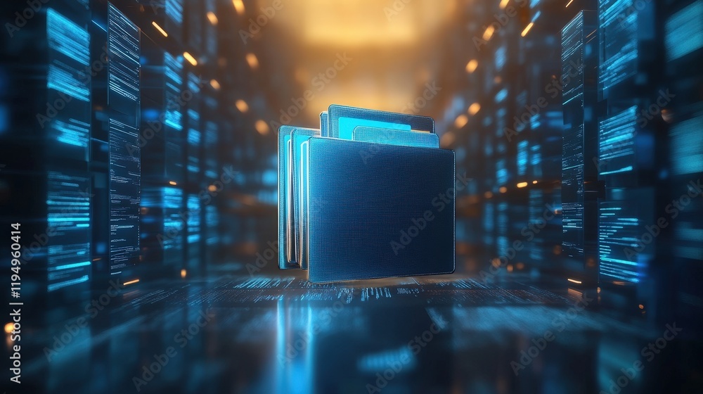 Poster digital overview of an advanced online document management system for secure file storage and organi