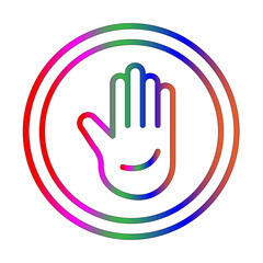 Obraz premium Stop icon line gradient icon