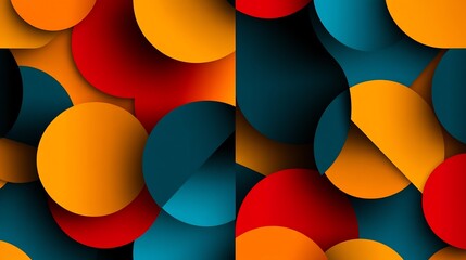 Abstract Colorful Circles Pattern: A Vivid Geometric Design