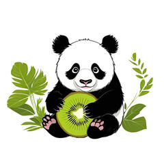 Cartoon style cute panda illustration digital painting for children's book illustration