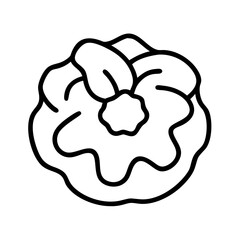 apple fritter icon, apple fritter line art - simple line art of apple fritter, perfect for apple fritter logos and icons and themed design 