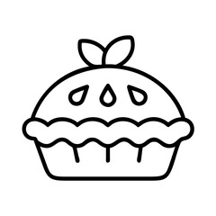 apple pie icon, apple pie line art - simple line art of apple pie, perfect for apple pie logos and icons and themed design 