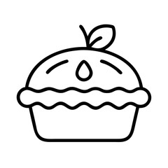 apple pie icon, apple pie line art - simple line art of apple pie, perfect for apple pie logos and icons and themed design 