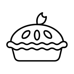 apple pie icon, apple pie line art - simple line art of apple pie, perfect for apple pie logos and icons and themed design 
