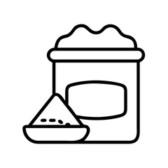 baking powder tin icon, baking powder tin line art - simple line art of baking powder tin, perfect for baking powder tin logos and icons and themed design 
