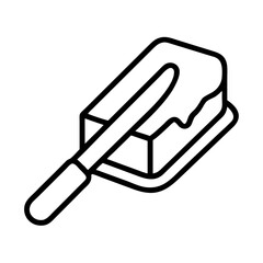 butter stick icon, butter stick line art - simple line art of butter stick, perfect for butter stick logos and icons and themed design 
