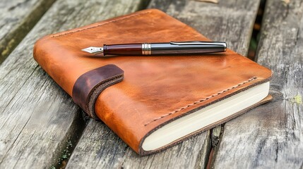 Personalized, Leather Journal with Pen for Organization