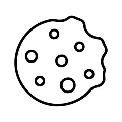 cookie dough icon, cookie dough line art - simple line art of cookie dough, perfect for cookie dough logos and icons and themed design 