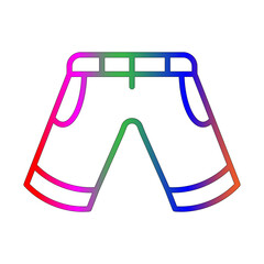 Shorts line gradient icon