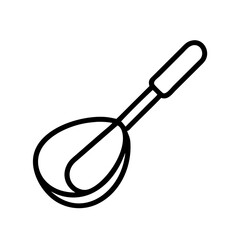 mixing spoon icon, mixing spoon line art - simple line art of mixing spoon, perfect for mixing spoon logos and icons and themed design 