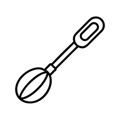 mixing spoon icon, mixing spoon line art - simple line art of mixing spoon, perfect for mixing spoon logos and icons and themed design 