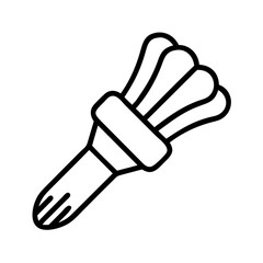 pastry brush icon, pastry brush line art - simple line art of pastry brush, perfect for pastry brush logos and icons and themed design 