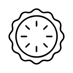 pie crust icon, pie crust line art - simple line art of pie crust, perfect for pie crust logos and icons and themed design 
