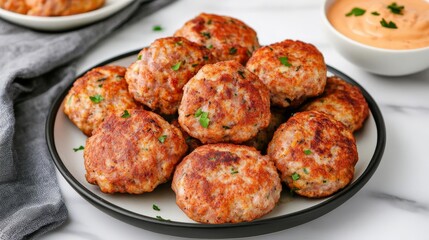 Deep-fried pork fritters paired with a smoky paprika aioli