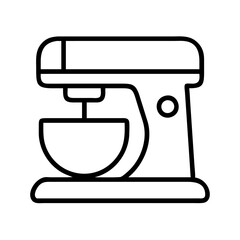 stand mixer icon, stand mixer line art - simple line art of stand mixer, perfect for stand mixer logos and icons and themed design 