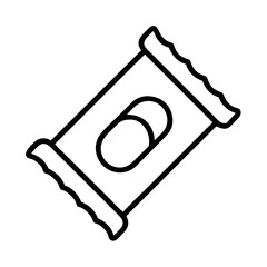 yeast packet icon, yeast packet line art - simple line art of yeast packet, perfect for yeast packet logos and icons and themed design 