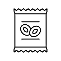 yeast packet icon, yeast packet line art - simple line art of yeast packet, perfect for yeast packet logos and icons and themed design 