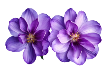purple flowers isolated