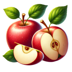 apple with leaves