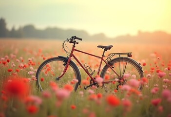 bicycle in the field