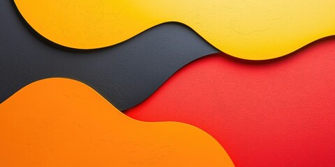 Obraz premium A bold color-blocked design with cutouts.