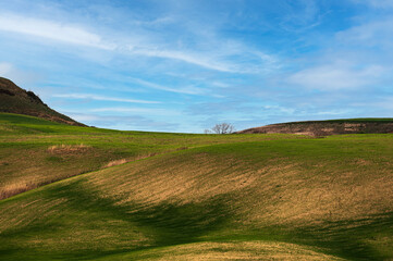 Matera province: spring countryside landscape 