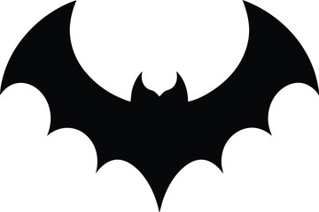 bat silhouette vector illustration black and white