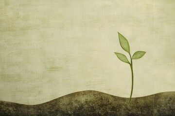 New plant emerging from soil symbolizes growth and renewal in se