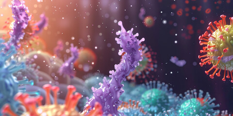 Digital Rendering of Diverse Viral and Microbial Structures