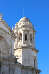 Fototapeta premium Cathedral of the Holy Cross over the Waters (Spanish: Catedral de Santa Cruz sobre las Aguas), a Catholic cathedral in Cádiz, southern Spain