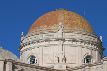 Fototapeta premium Cathedral of the Holy Cross over the Waters (Spanish: Catedral de Santa Cruz sobre las Aguas), a Catholic cathedral in Cádiz, southern Spain